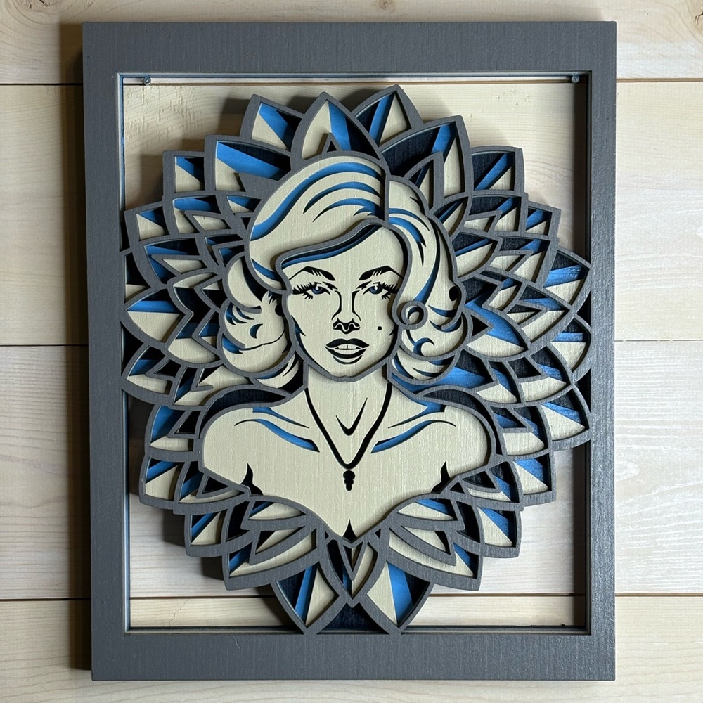 3D Marilyn Monroe Multi-Layered Wall Art